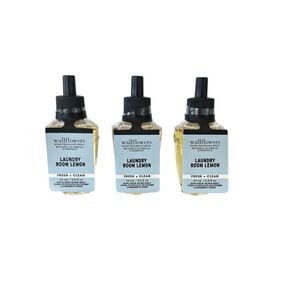 Bath & Body Works Laundry Room Lemon (Lemongrass) Wallflower Refill Bulbs x3